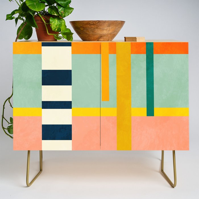 trees with tropical sun Credenza Gallery Image 1