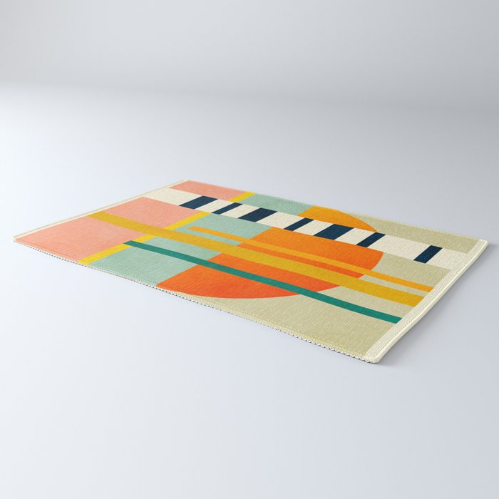 trees with tropical sun Rug Gallery Image 3