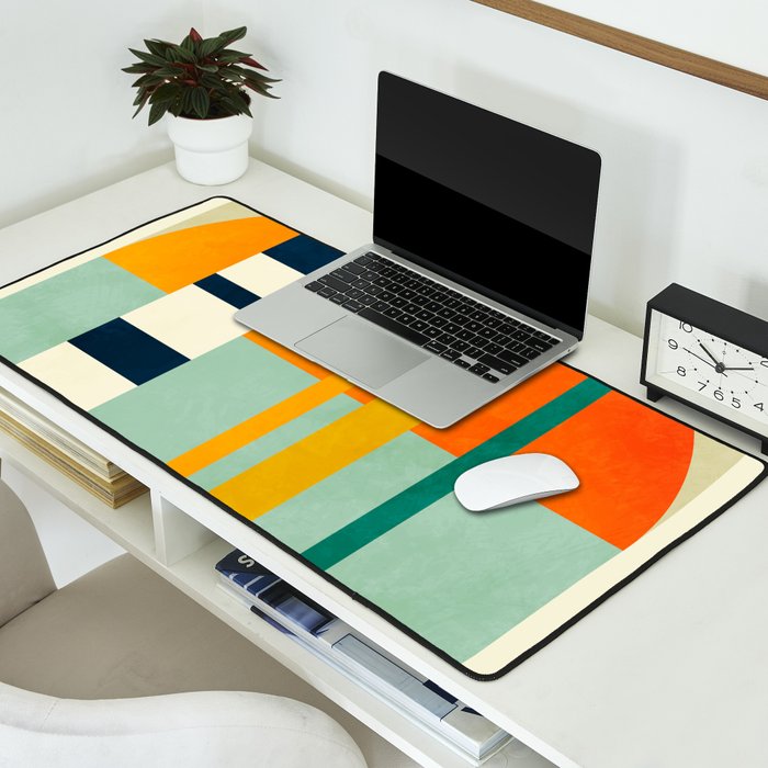 trees with tropical sun Desk Mat Gallery Image 2