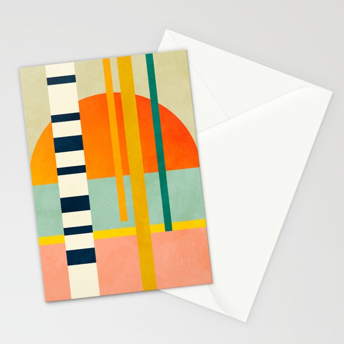 trees with tropical sun Stationery Card Gallery Image 2