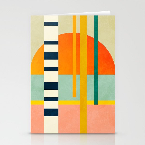 trees with tropical sun Stationery Card Gallery Image 1