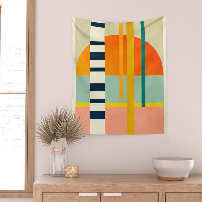 trees with tropical sun Wall Tapestry Gallery Image 2