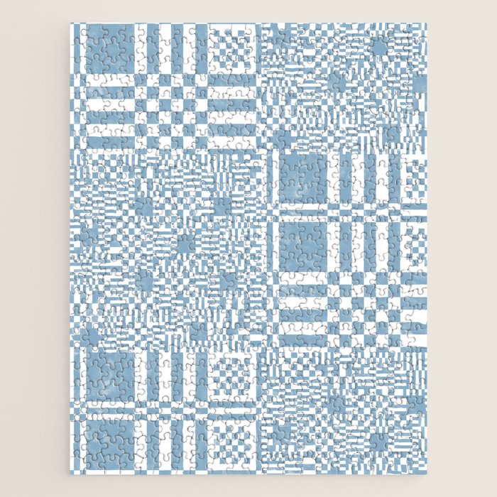 Retro Checkered Squares B Jigsaw Puzzle Gallery Image 1