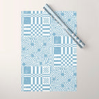 Retro Checkered Squares B Wrapping Paper Gallery Image 1