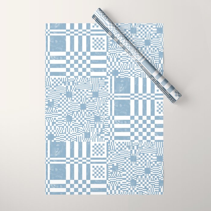 Retro Checkered Squares B Wrapping Paper Gallery Image 1