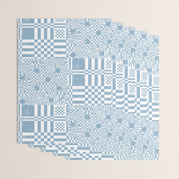 Retro Checkered Squares B Wrapping Paper Gallery Image 3