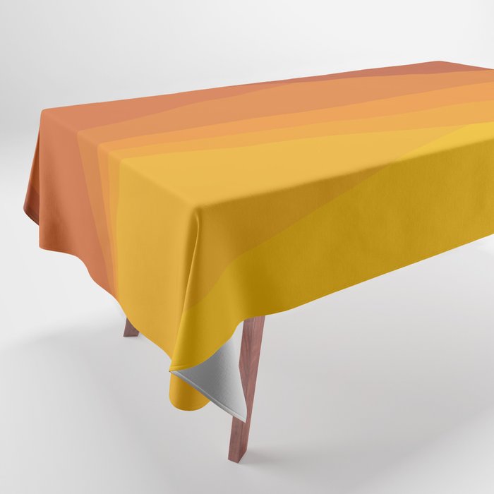 Geometric Triangles XI Retro Orange Tablecloth Gallery Image 1