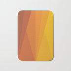 Geometric Triangles XI Retro Orange Bath Mat Gallery Image 1