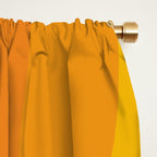 Geometric Triangles XI Retro Orange Window Curtain Gallery Image 2
