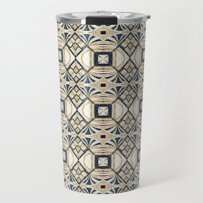 Mosaic marbled art deco II Travel Mug Gallery Image 1