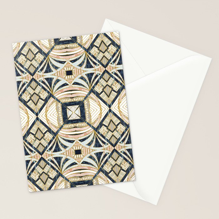 Mosaic marbled art deco II Stationery Card Gallery Image 2