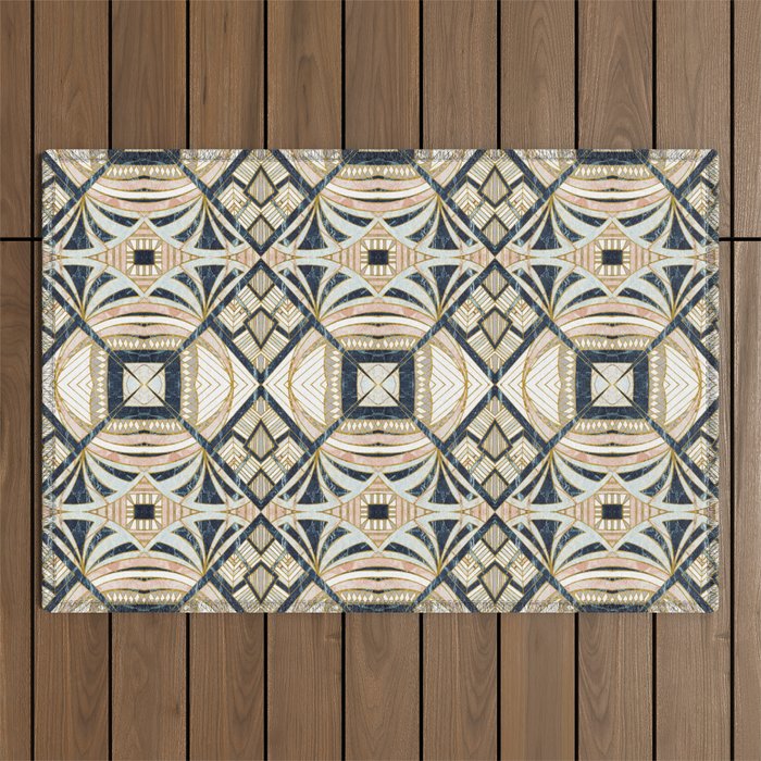 Mosaic marbled art deco II Outdoor Rug Gallery Image 1