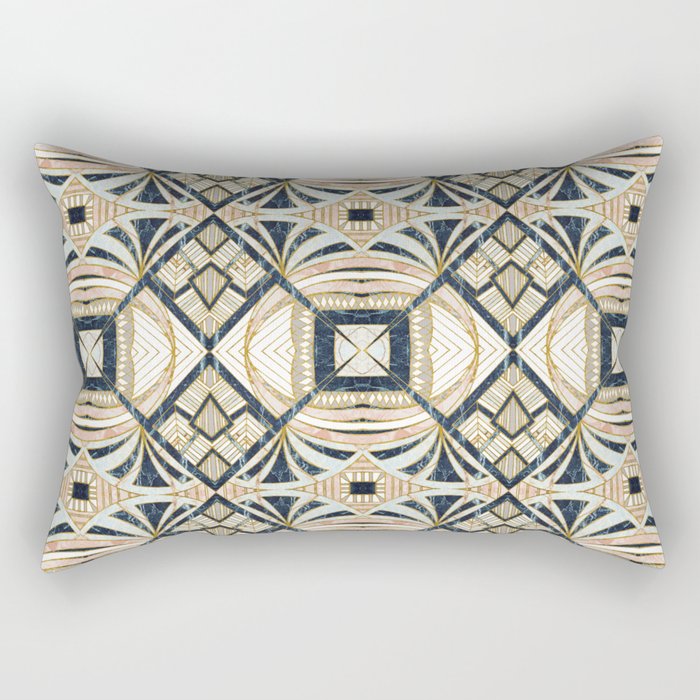 Mosaic marbled art deco II Rectangular Pillow Gallery Image 1