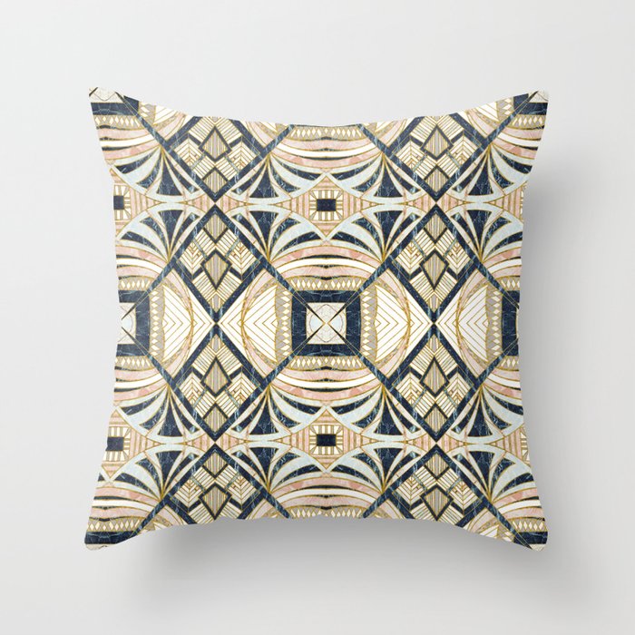 Mosaic marbled art deco II Throw Pillow Gallery Image 6