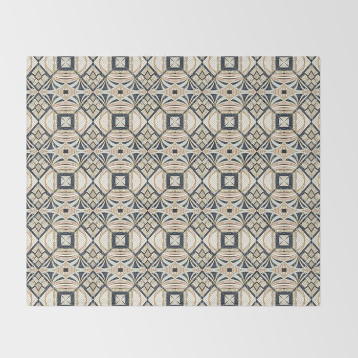 Mosaic marbled art deco II Throw Blanket Gallery Image 2