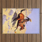 The Cowboy Western Art by Frederic Remington Outdoor Rug Gallery Image 1