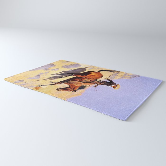 The Cowboy Western Art by Frederic Remington Rug Gallery Image 3