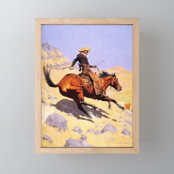 The Cowboy Western Art by Frederic Remington Mini Art Print Gallery Image 1