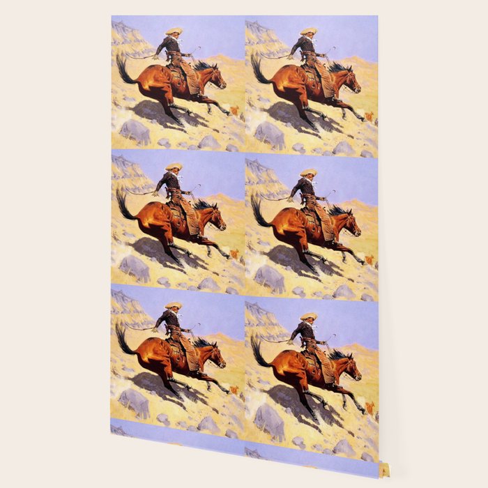 The Cowboy Western Art by Frederic Remington Wallpaper Gallery Image 2