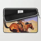 The Cowboy Western Art by Frederic Remington Laptop Sleeve Gallery Image 2