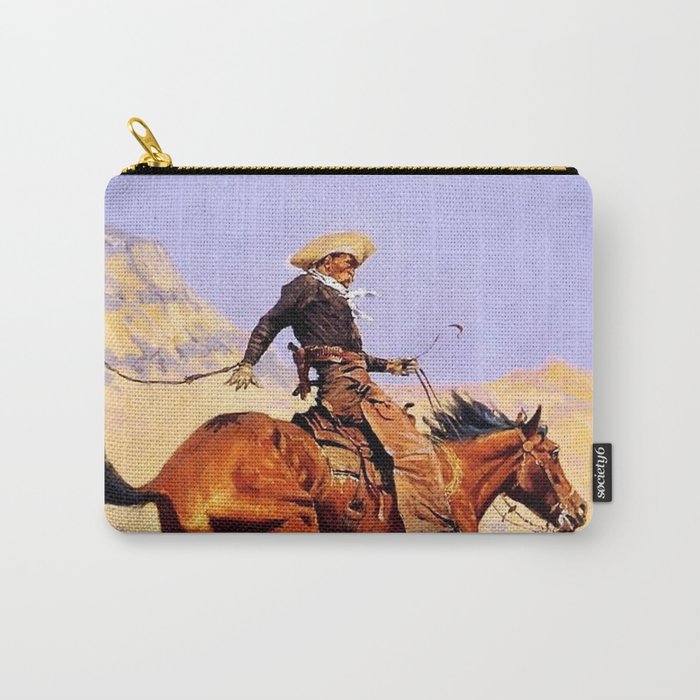 The Cowboy Western Art by Frederic Remington Carry All Pouch Gallery Image 1