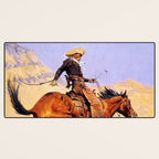 The Cowboy Western Art by Frederic Remington Desk Mat Gallery Image 3
