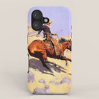 The Cowboy Western Art by Frederic Remington iPhone Case Gallery Image 1