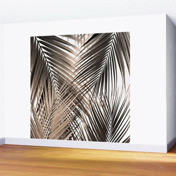 Golden Brown Palm Leaves Dream - Cali Summer Vibes #1 #tropical #decor #art #society6 Wall Mural Gallery Image 2