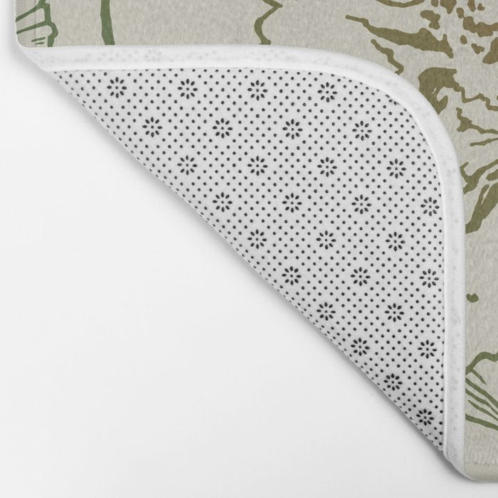 Triceratops Rocks! | Leaf Green & Pumpkin Spice Ombré Bath Mat Gallery Image 2