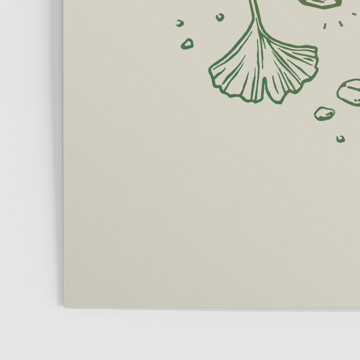 Triceratops Rocks! | Leaf Green & Pumpkin Spice Ombré Poster Gallery Image 3