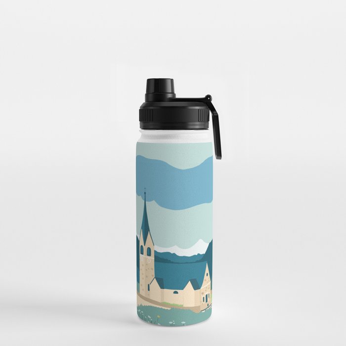 Italy, a church in the Alps Water Bottle Gallery Image 2