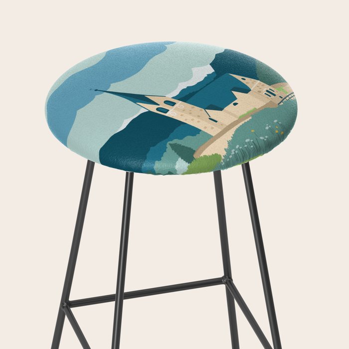 Italy, a church in the Alps Stool Gallery Image 2