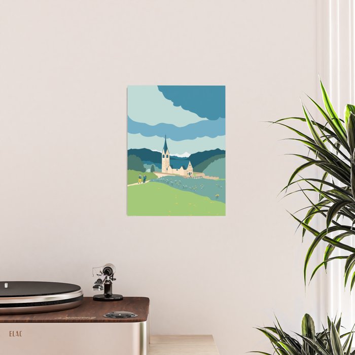 Italy, a church in the Alps Poster Gallery Image 2