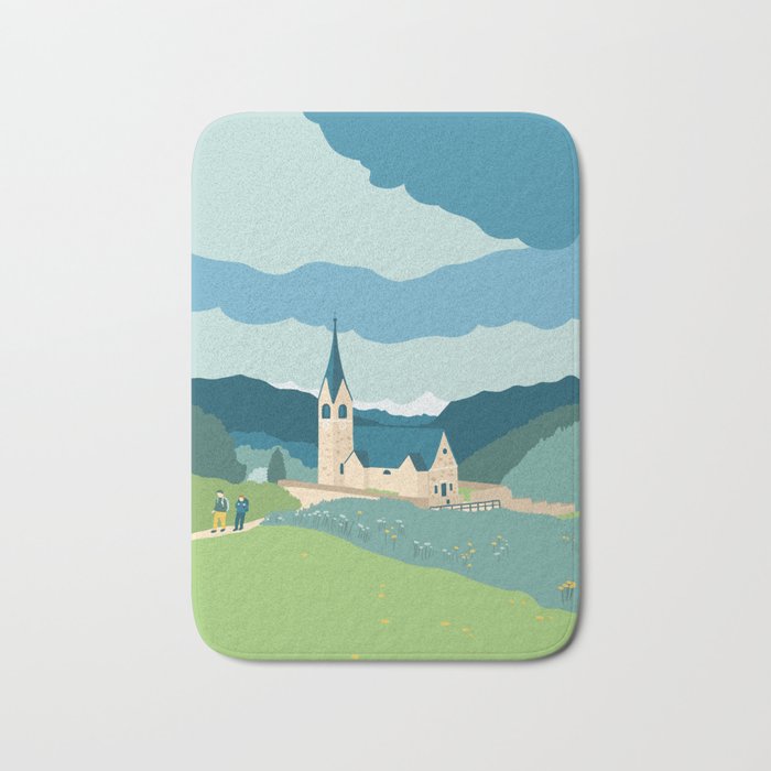 Italy, a church in the Alps Bath Mat Gallery Image 1