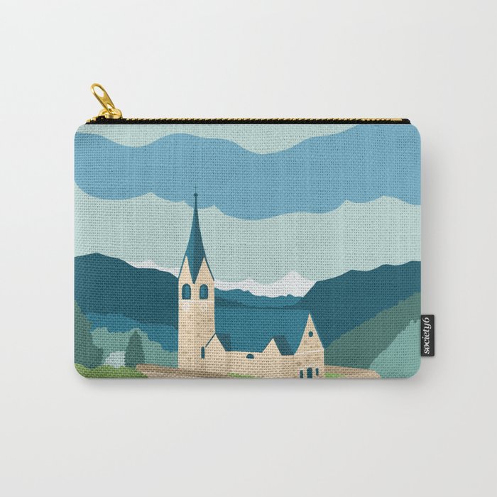 Italy, a church in the Alps Carry All Pouch Gallery Image 1