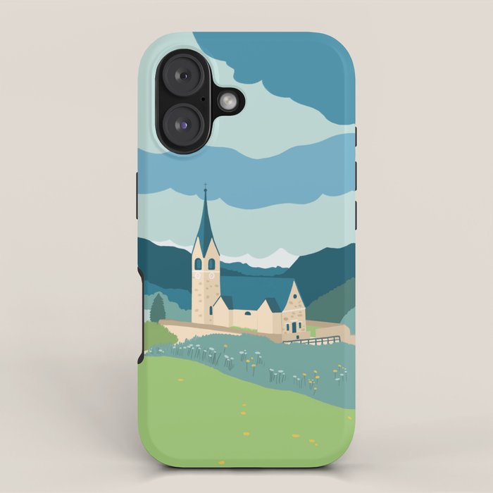 Italy, a church in the Alps iPhone Case Gallery Image 1