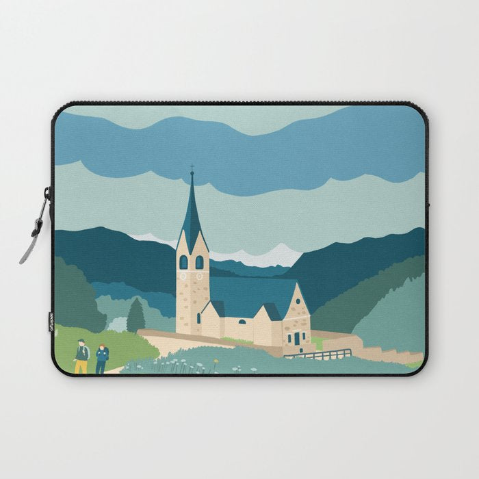 Italy, A Church In The Alps Laptop Sleeve
