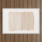 Warm Beige Abstract Minimalism #1 #minimal #ink #decor #art #society6 Outdoor Rug Gallery Image 1