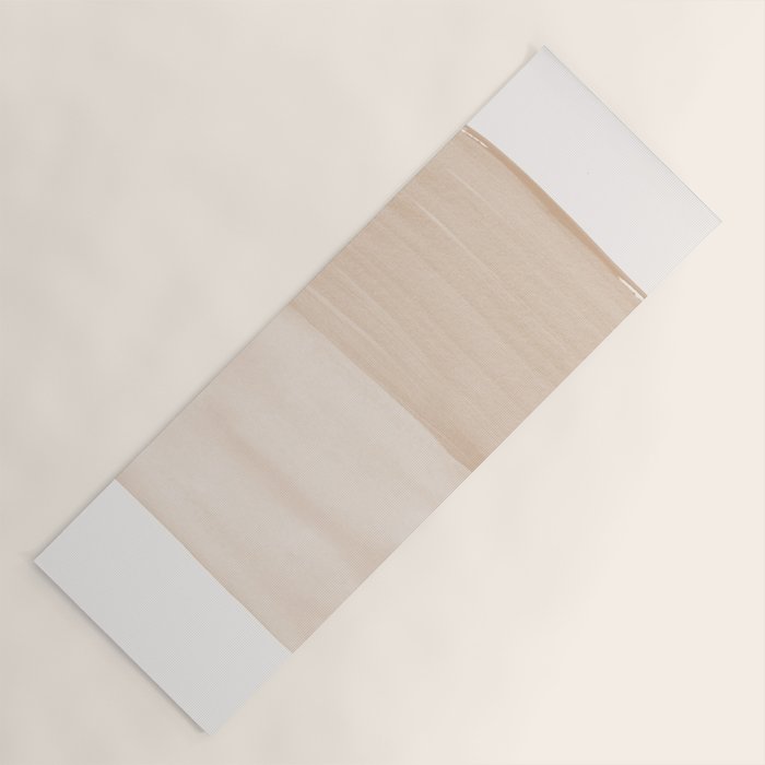 Warm Beige Abstract Minimalism #1 #minimal #ink #decor #art #society6 Yoga Mat Gallery Image 1