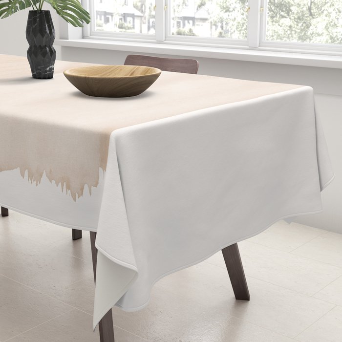 Warm Beige Abstract Minimalism #1 #minimal #ink #decor #art #society6 Tablecloth Gallery Image 3