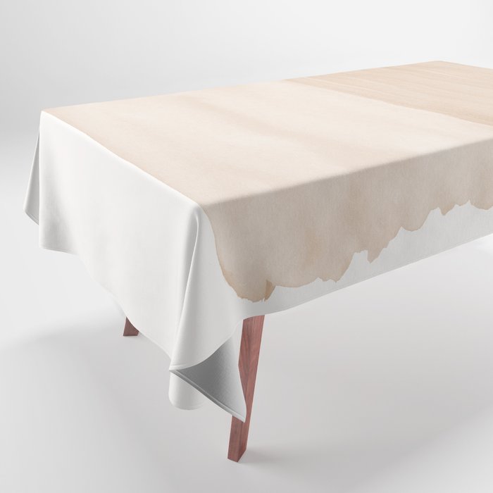 Warm Beige Abstract Minimalism #1 #minimal #ink #decor #art #society6 Tablecloth Gallery Image 1