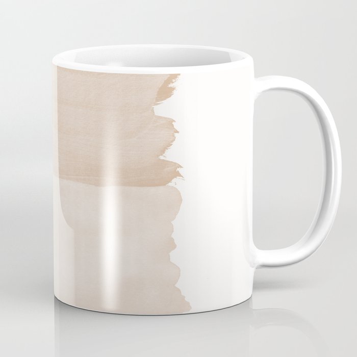 Warm Beige Abstract Minimalism #1 #minimal #ink #decor #art #society6 Coffee Mug Gallery Image 1