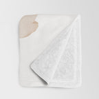 Warm Beige Abstract Minimalism #1 #minimal #ink #decor #art #society6 Throw Blanket Gallery Image 3