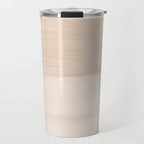 Warm Beige Abstract Minimalism #1 #minimal #ink #decor #art #society6 Travel Mug Gallery Image 1