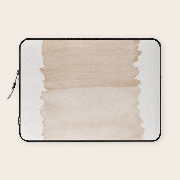 Warm Beige Abstract Minimalism #1 #minimal #ink #decor #art #society6 Laptop Sleeve Gallery Image 1
