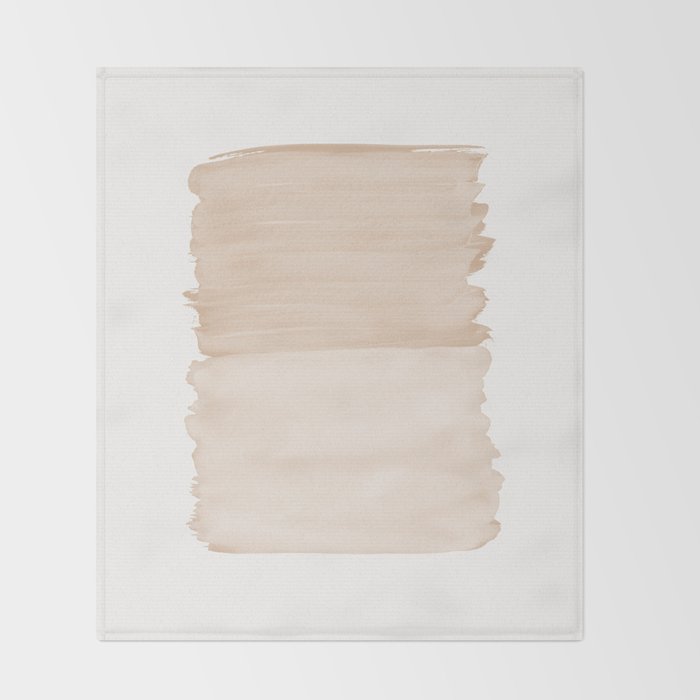 Warm Beige Abstract Minimalism #1 #minimal #ink #decor #art #society6 Throw Blanket Gallery Image 2