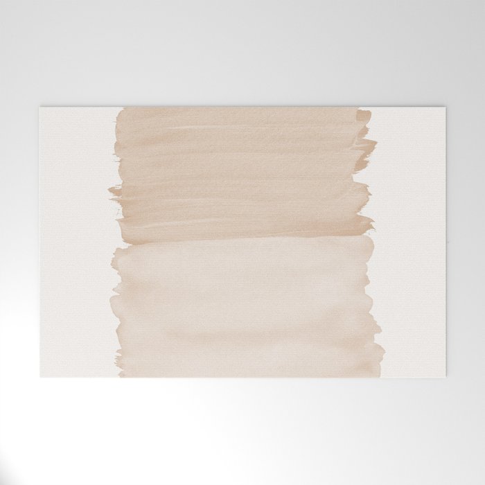 Warm Beige Abstract Minimalism #1 #minimal #ink #decor #art #society6 Welcome Mat Gallery Image 1