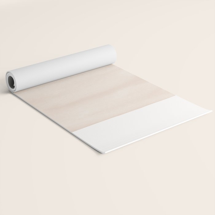 Warm Beige Abstract Minimalism #1 #minimal #ink #decor #art #society6 Yoga Mat Gallery Image 2