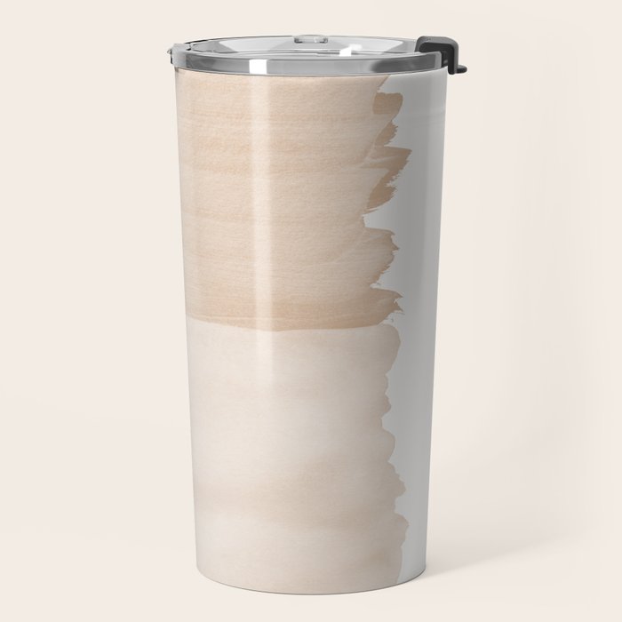 Warm Beige Abstract Minimalism #1 #minimal #ink #decor #art #society6 Travel Mug Gallery Image 2
