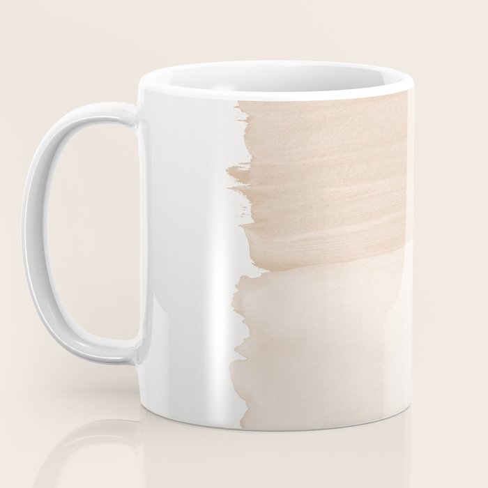 Warm Beige Abstract Minimalism #1 #minimal #ink #decor #art #society6 Coffee Mug Gallery Image 3